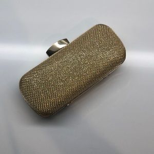 NWOT Expressions NYC gold mesh clutch